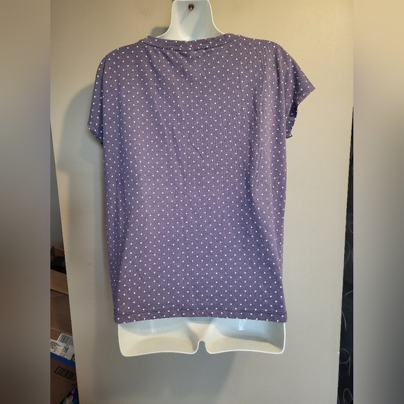 Disney Purple Tee with Silver Details, Size Medium - Picture 2 of 4